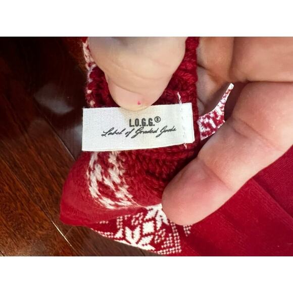 H&M Red and white Christmas Scarf wool and acrylic cozy warm winter holiday - Picture 5 of 6